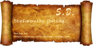 Stefanovits Dalida névjegykártya